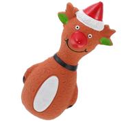 POPETPOP Christmas Themed Latex Dog Chew with Squeaker, Funny Design for Puppies and Dogs, for Chewing and Playing When They Are Alone during Travel Activities