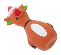 POPETPOP Christmas Themed Latex Dog Chewing with Squeaky Feature and Funny Design, Interactive Puppy Accessory for Travel Activities and When They Are Alone