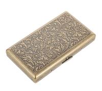 POPETPOP Classic Retro 20-Slot Cigarette Case Lightweight Portable Metal Cigarette Storage Box with Paisley Pattern Dual-Sided Flip Design for Vintage Smoking Accessory for Travel and Daily