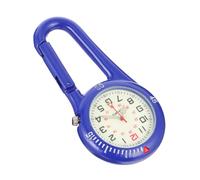 POPETPOP Clip on Quartz Watch with Glow the Dark Large Arabic Numerals Display, Stainless Steel Belt Fob Watch, Suitable for Camping and Biking with Sturdy Clip for Bag or Belt Loop