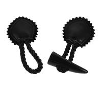 POPETPOP Coat Toggle Buttons Large Black Resin Horn for Woollen Coats 4 Sets Clothing Accessories Closure Fasteners