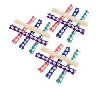POPETPOP Cockatiel Finger Trap Chew Toy 15pcs Palm Leaf for Medium Birds