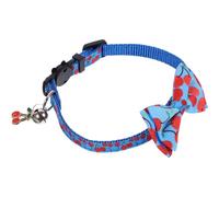 POPETPOP Collar Festival Adjustable and with Puppy Nylon Decorative Cat Sturdy Cherry Bowtie and Bell Lightweight for Pet Outdoor Parties