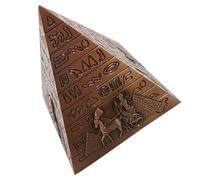 POPETPOP Collectible Figurine Pyramid and Office Decoration for Home Ancient Egyptian Style Ornament in Red Alloy Material Pyramid Shape Desk Decor Travel Souvenir