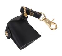 POPETPOP Compact Black Pu Film Holder Bag for Camera Film with Keyring, Secure Storage and Versatile Use for Outdoor Photography and Daily Use