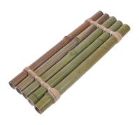 POPETPOP Compact Landscaping Decor Green Bamboo Ornament for Aquarium Fine Workmanship Realistic Handmade Bamboo Raft Mat Fish Accessory