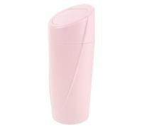 POPETPOP Compact Pink Car Waste Trash Holder with Lid, Space-saving Abs Garbage Container, Easy to Clean Detachable Inner Pail, Suitable for Sedan and Van Interior Use