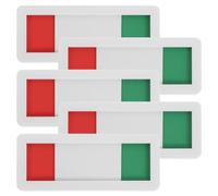POPETPOP Conference Room Sliding Door Sign 5Pcs 4X10Cm Office Privacy Indicator Red Green Status Markers