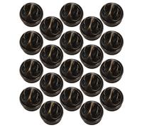 POPETPOP Copper Locking Pin Backs and Accurate Needle Angle 100 Sets with Flat Tail Anti-Lost Metal Butterfly Clasp Pin Holders and Badges Smooth Polished Surface for Weddings and Hats