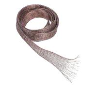 POPETPOP Copper Wire Mesh Screen Elastic Copper Fabric for Jewelry Making and Hole Repair, Lightweight #8 Gold Light Purple Metal Mesh for DIY Crafting and Artistic Projects