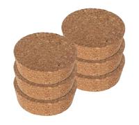 POPETPOP Cork Stopper Lid for Glass Jar 6 Pcs 2.5 Inch Round Cork Caps with Robust Seal, Suitable for Office and Hydroponic Vase Decoration