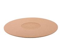 POPETPOP Cork Turntable Mat 297mm Diameter with Groove, Anti-static Vinyl Record Player Slipmat, Protective Soft Cork Pad for Dj and Home Use