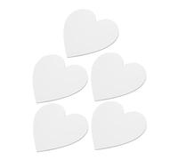 POPETPOP Cotton Canvas Boards 5Pcs Heart Shape 20X20Cm Acrylic Painting Panels for Beginners Artists and Drawing Practice