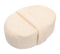POPETPOP Cotton-Linen Exfoliating Bath Sponge Pad for Body Cleaning, Thick Shower Scrubber with Soft Beige Towel Fabric, Suitable for Hotel and Home Bathing Accessories