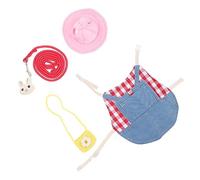 POPETPOP Cozy Cotton Rabbit Harness Leash Stylish Bunny Decorative Garment Daily Rabbit Clothing Easy to Carry and Store Plaid Suit l