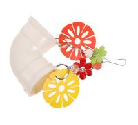 POPETPOP Creative Plastic Parrot Chew for Pet Birds with Teeth Cleaning Function, Colourful and Sturdy Bird Suitable for Parrots and Macaws in Cage Play Random Color