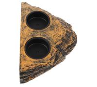 POPETPOP Crested Gecko Food Bowl Tortoise Enclosure Accessory Resin Reptile Water Holder Snake Food Feeder Bowl