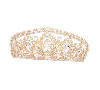POPETPOP Crystal Bridal Crown Wedding Headpiece Queens Crown Princess Hair Accessories for Birthday Women Event Formal Party