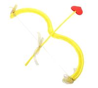 POPETPOP Cupid Bow and Arrow Prop Set for Valentine’S Day Cosplay, Yellow Arch-Shaped Cupid Accessories, Party Costume Dress-Up Supplies for Adults