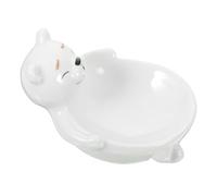 POPETPOP Cute Bear Shaped Ceramic Snack Bowl 100ml Cartoon Food Serving Dish for Dipping Sauces Fruits and Appetizers Decorative Kitchen Tableware for Boys and Girls