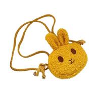 POPETPOP Cute Cartoon Rabbit Coin Purse Yellow Single-shoulder Bag Portable Storage Pouch for Messenger Bag