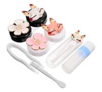 POPETPOP Cute Contact Lens Box Portable Contacts Case for Daily Use Small Lens Storage Box for Makeup Organization