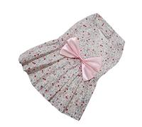 POPETPOP Cute Dress Dog Floral Skirt Breathable Pet Clothing Dachshund Outfit Party Dog Dress Size l