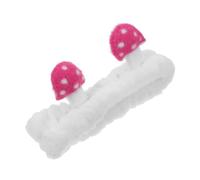 POPETPOP Cute Mushroom Flannel Headband for Washing Face with Elastic Soft Material that Will Not Hurt Skin, for Do Housework and Skincare Routine