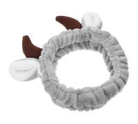 POPETPOP Cute Ox Horn Spa Headband for Women Fabric Makeup Hair Band without Pulling Hair Convenient for Applying Makeup and Face Cleaning