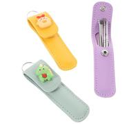 POPETPOP Cute Portable Earwax Removal Tool Set 6 Pieces, Cartoon Stainless Steel Ear Cleaner Kit with Small Earwax Pickers for Household Ear Care and Wax Removal