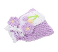 POPETPOP Cute Small Crochet Coin Purse Drawstring Bag Made of Soft Woolen Yarn for Easy Organization and Comfortable Use, for Women and Girls