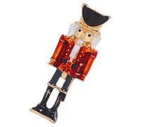 POPETPOP Cute with Colorfast and Decorative Features Nutcracker Soldier Lapel Pin Brooch Made of Sturdy Zinc Alloy and Adding a Vintage Stylish Touch to Clothing for Occasions