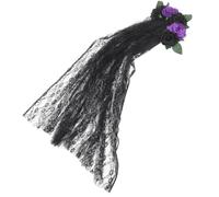 POPETPOP Day the Dead Flower Headband Comfortable Fabric Hair Accessory Lightweight Halloween Headband for Dress and Performance