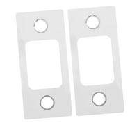 POPETPOP Deadbolt Door Hardware Plate 2Pcs Stainless Steel Corner Backplate for Mortise Lock Bodies Home Security Office Use
