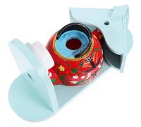 POPETPOP Decorative Hanging Bird Nest Teapot Shape Bird House Lightweight Ceramic Wood Resin with Smooth Lines Creative Simple Generous Style for Pet Shop and Park