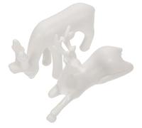 POPETPOP Deer Ornaments Ceramic Figurines Decorative Porcelain 2pcs White with Standable Design Creative Accents for Tea Tray and Party Decoration Home Desktop