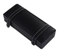 POPETPOP Delicate Pu Pen Case Black, Anti-Scratch and Not Easy to Break, Small Pen Box for Business Events, for Students and Family Storage