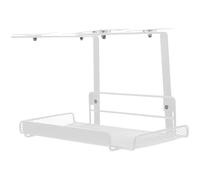 POPETPOP Desk Cable Management Tray White Iron Cable Organizer with Storage Area Suitable for Office Workers