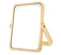 POPETPOP Desktop Vanity Mirror Large Mirror Standing Vintage for Vanity for Dresser Tall Big Bedroom Wood Trim Vertical Stand Silver Travel