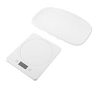 POPETPOP Digital Pet Scale for Cats and Birds, Small Animal Weight Scale with Multifunctional Display, Easy to Clean Plastic Surface, Accurate Weighing to 22 Lbs/10 Kg, Powered by 2 X