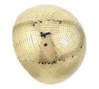 POPETPOP Disco Mirror Gazing Ball 20cm Gold Polished Hollow Reflective Sphere Outdoor Garden Decoration Party Ornament