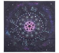 POPETPOP Divination Mat Pentagram Fabric Tablecloth Astrology Desk Cloth Easy to Clean for Tarot Cards and Insight Cards