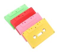 POPETPOP DIY Blank Cassette Tape Set 6 Pieces with Cases for Custom Recording and Vintage Style Wall Art, Suitable for Home and Bar Decoration