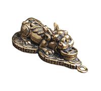 POPETPOP DIY Craft Brass Pendant Keychain Beast Shape Retro Charm for Key Hanging and Jewellery Making