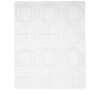 POPETPOP DIY Crystal Epoxy Key Cover Silicone Mold Large Size for Key Tops Craft Casting Mold for Resin and Jewelry Accessories