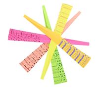 POPETPOP DIY Glow-in-The-Dark Lucky Star Origami Paper Strips, 38 Mixed Color Sheets Per Pack with Four-Leaf Pattern, 10 Packs for Festival Folding and Handmade Crafts Random Color