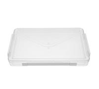 POPETPOP Document Storage Box Organizer 12.6x8.3x3.1in Waterproof Portable Pet Rectangular Storage Container for Shelves Certificates and Documents