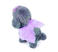 POPETPOP Dog Angel Wings Costume with Flower Headband for Small Pets Lightweight Purple Pet Wing Accessories Suitable for Dogs and Cats