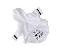 POPETPOP Dog Bathrobe with Hood Fast Drying Super Absorbent Cotton L White