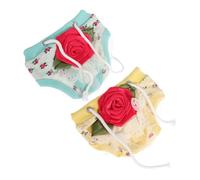POPETPOP Dog Diaper 2 Pack Female Dog Period Pants 15-25cm Waist Comfortable Leakproof Breathable Sanitary Pantie Random Color